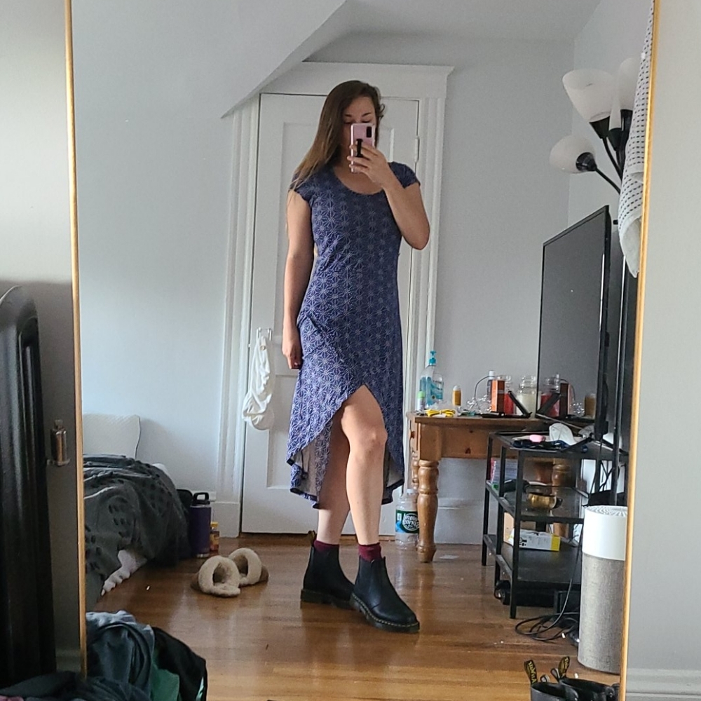 High-low wrap around dress